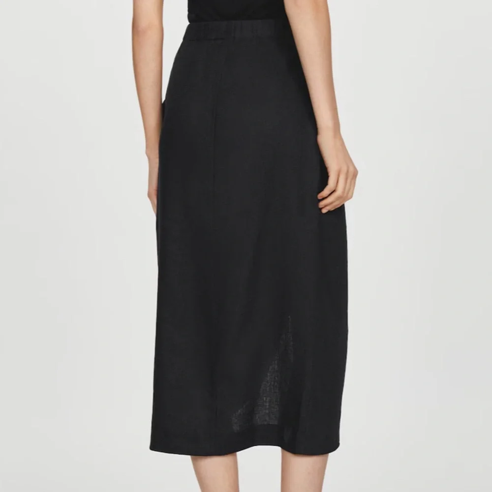 MANGO Linen-Blend Wrap Skirt - Picture 10 of 10